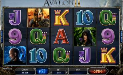 Avalon II is a King Arthur style slots which takes player through an ancient fantasy land to a long and bountiful journey 