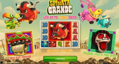 Spinata Grande features fluffy, colourful pinatas, all ripe for smashing and includes free spins and cash sums