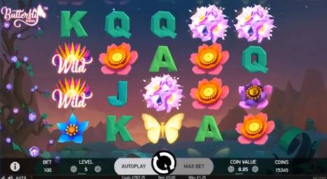 A cheerful and magical as a slot game in which respins are triggered when butterflies lands